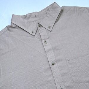 Banana Republic Mens Untucked Fit Cotton Button Down Shirt Tan Size XXL Preppy